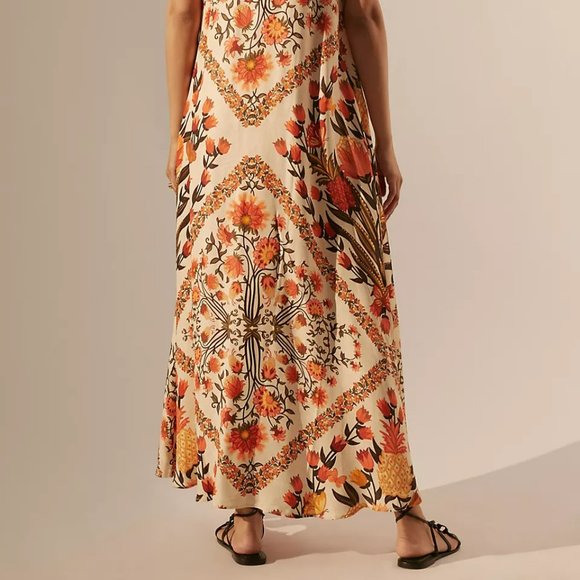 Farm Rio Floral Halter Maxi Dress - Small - Picture 8 of 9
